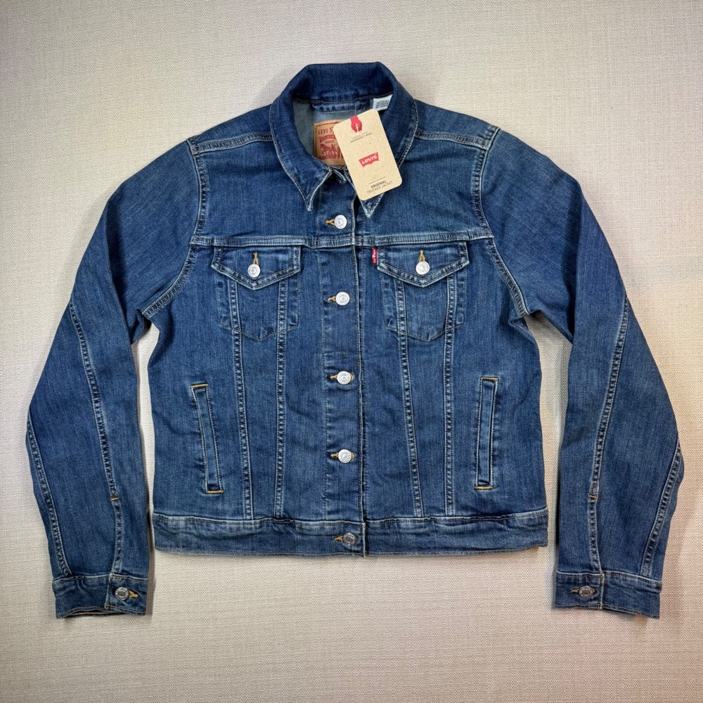 Levi's Women Original Trucker Denim Jacket Blue Medium NWT